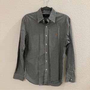 Ralph Lauren Dark Green and White Gingham Shirt